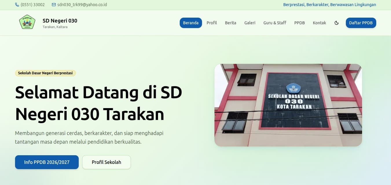 Peluncuran Website Resmi SD Negeri 030 Sebengkok Waru Kota Tarakan