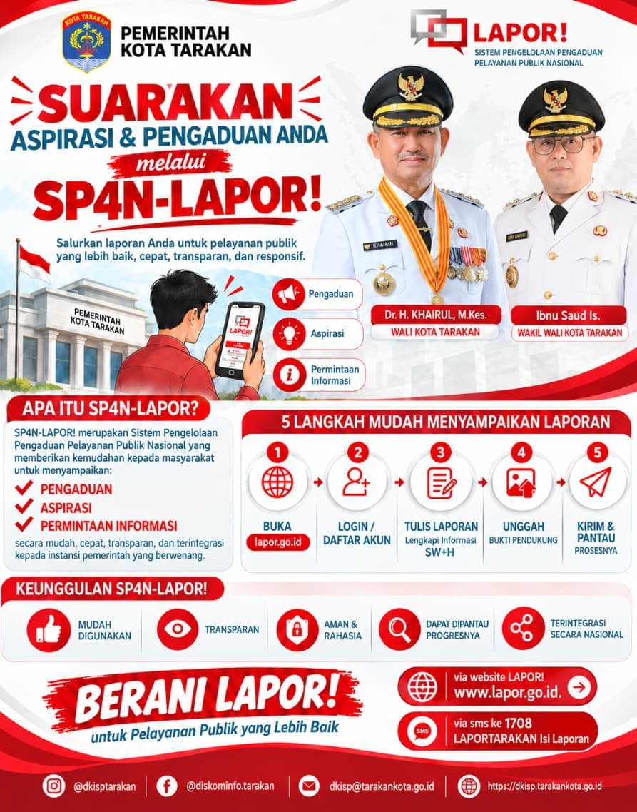 Mari Suarakan Aspirasi dan Pengaduan melalui SP4N-LAPOR!